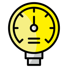 Pressure Gauge  Icon Element For Design