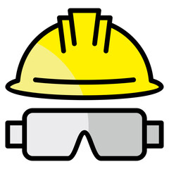 Fototapeta premium Safety Helmet Icon Element For Design