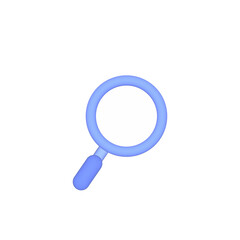 3D Search Icon Modern Magnifying Glass Design for UIUX and Web Apps