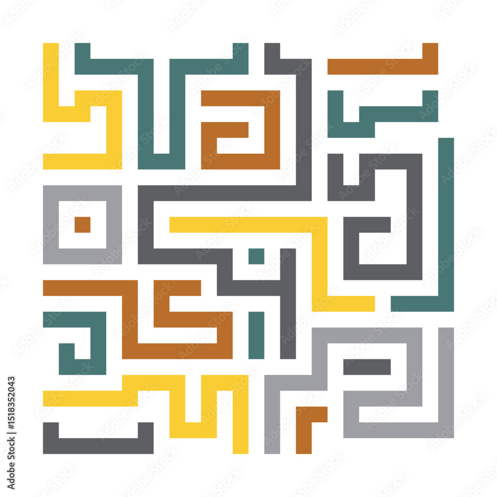 Poster background with colorful lines shapes abstract stylish mosaic flat square design.