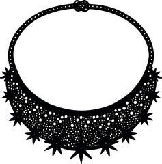 Sparkly Choker Necklace in Chrome Shallotte on white background