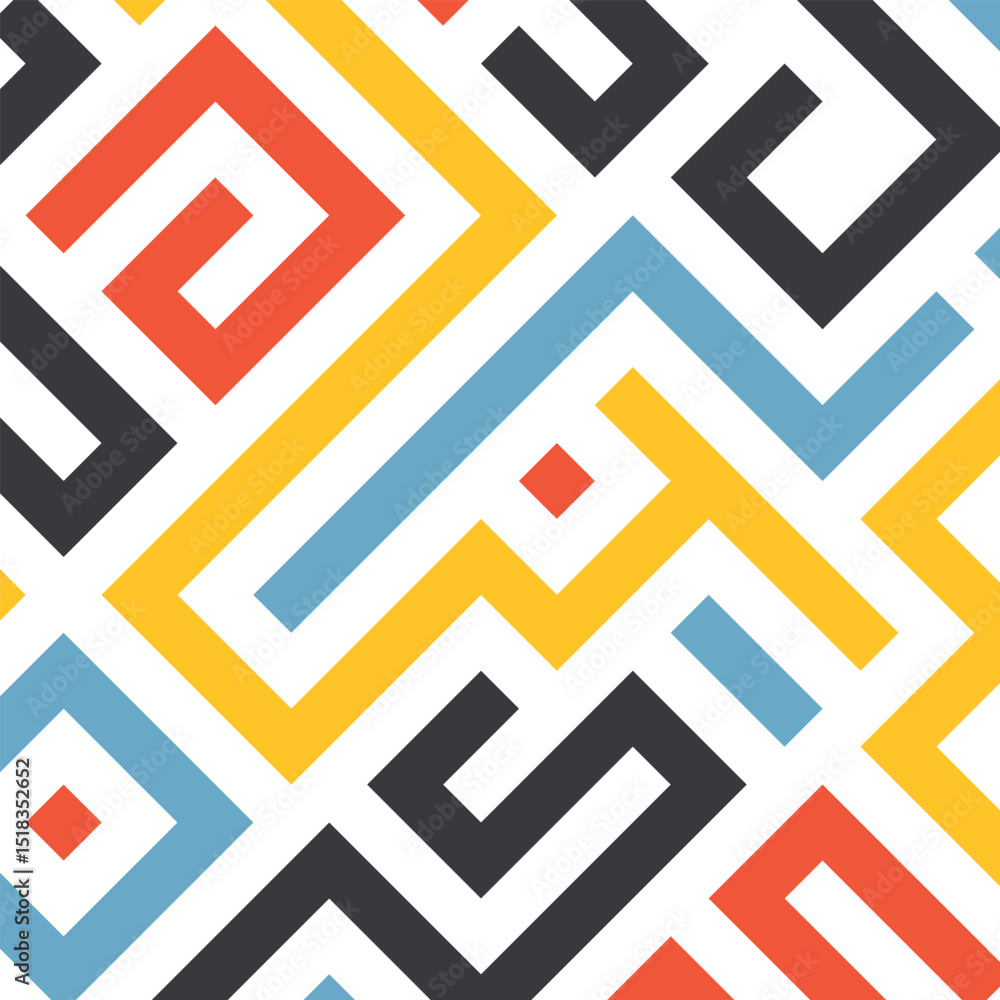 Aufkleber background with colorful lines shapes abstract stylish mosaic flat square design.