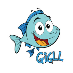 cartoon fish with a smile