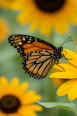 Fototapeta premium butterfly on flower