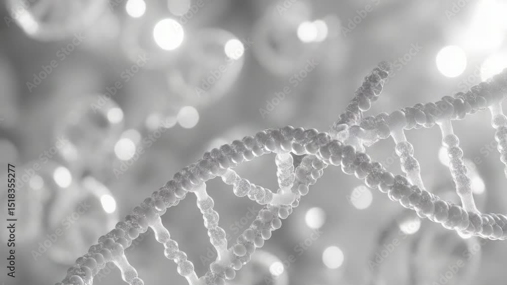 Poster a microscopic view of a single strand of dna molecule