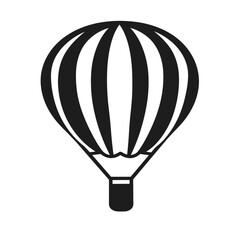 Obraz premium Simple black and white illustration of a hot air balloon