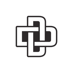 Abstract Initial Letter D Logo Design.