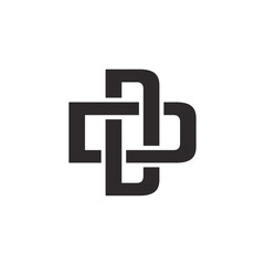 Abstract Initial Letter D Logo Design.