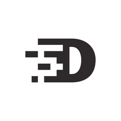 Abstract Initial Letter D Logo Design.