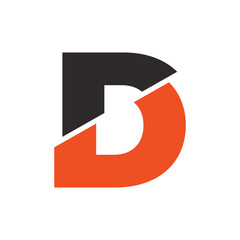 Abstract Initial Letter D Logo Design.