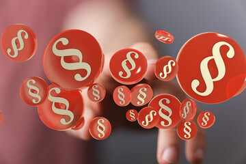 Abstract image of paragraph symbols, ideal for legal, law, and justice related concepts.