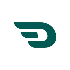 Abstract Initial Letter D Logo Design.
