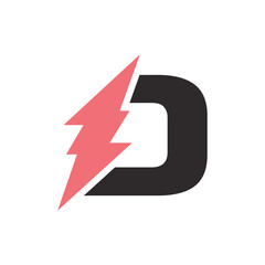 Abstract Initial Letter D Logo Design.