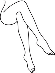Elegant Line Art Depicting a Woman s Legs Emphasizing Beauty and Grace in Simplicity