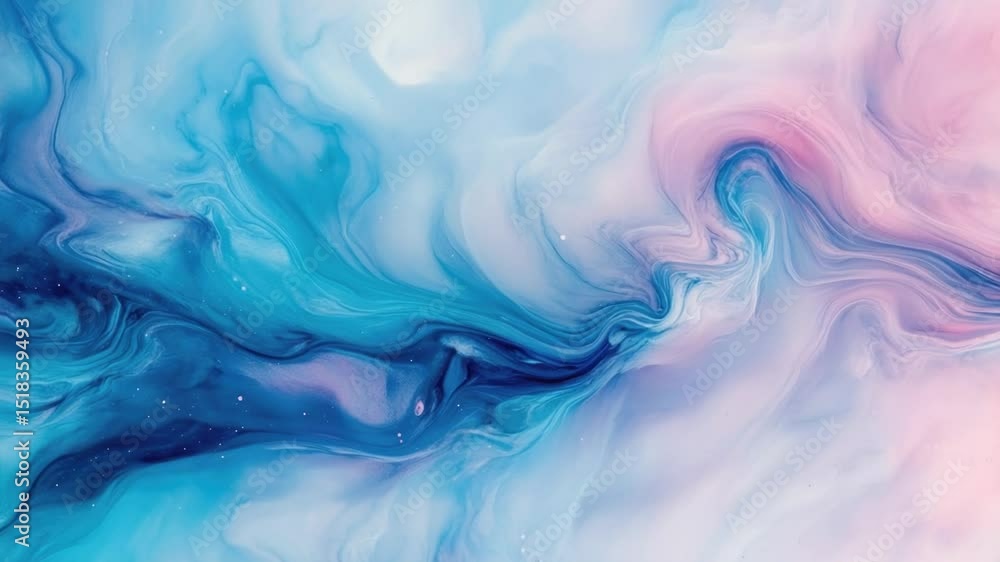 Poster A detailed view of a colorful abstract art piece with swirling patterns