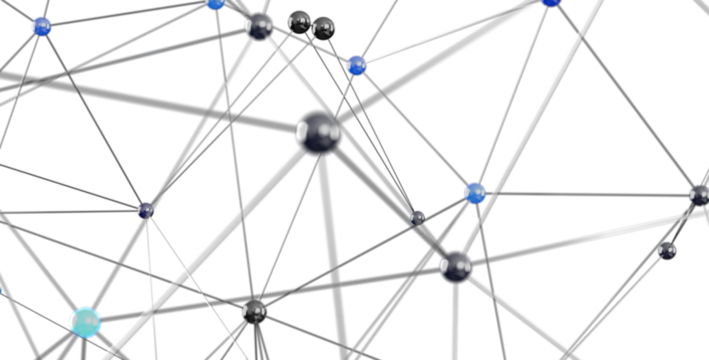 Abstract image of a network connection, ideal for technology, communication, and global concepts. High-resolution 3D rendering.