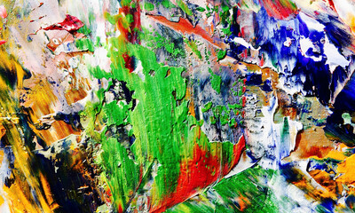 Abstract art background . Hand painting artwork on canvas .