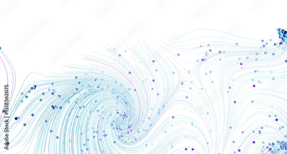 Poster modern abstract background with blue swirls and dots. perfect for websites, presentations, and more.