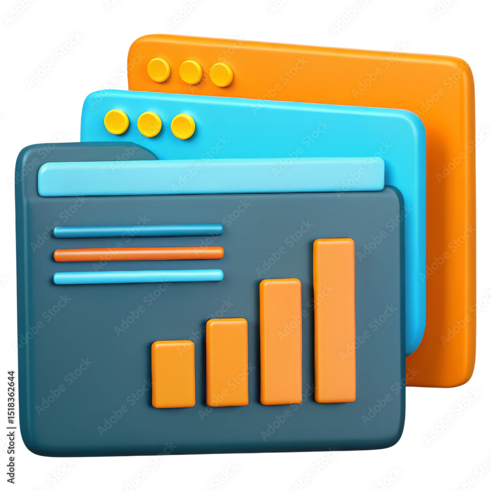 Poster seo keywords ans conversion concept. colorful data visualization interface design.