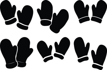 Winter Warmth A Black and White Array of Mittens for Cold Weather