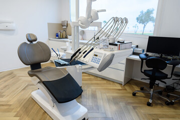 Modern dental clinic showing equipment and chair