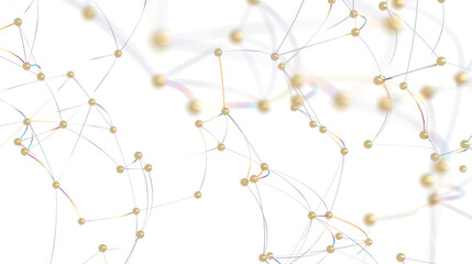 Abstract Network with Golden Spheres