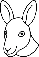 Fototapeta premium Line Art Drawing of a Rabbit Simple, Elegant, and Captivating