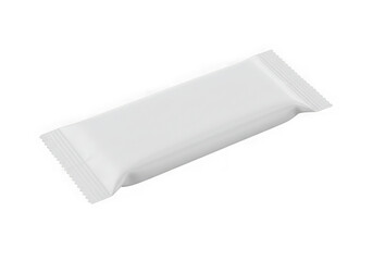 White blank stick sachet mockup isolated on transparent background