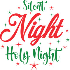 Obraz premium Silent night holy night svg Design
