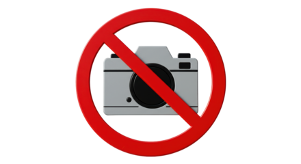 Isolated No Camera Sign