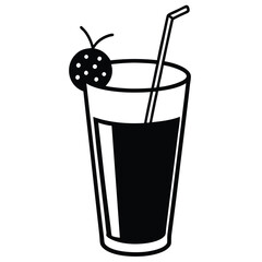Fresh Fruit Juice in glass of cola