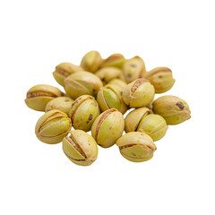 pistachio nuts on white background