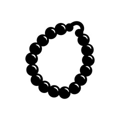 Wooden teething beads silhouette vector art