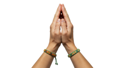 Isolated praying hands