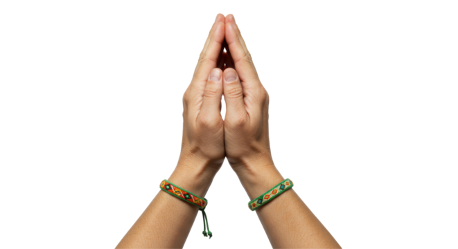 Isolated praying hands