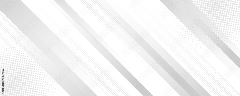 Aufkleber abstract white and gray color geometric shape and lines seamless pattern transparent background desi