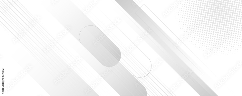 Poster abstract white and gray color geometric shape and lines seamless pattern transparent background desi