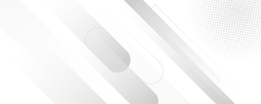 Abstract white and gray color geometric shape and lines seamless pattern transparent background design.
