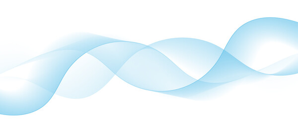 Blue wave curve lines abstract background with flowing particles. Digital energy waves technology concept. Modern backdrop design for business, presentation, banner.
