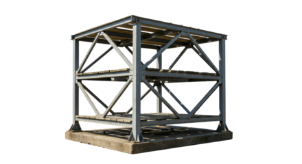 Isolated Metal Storage Rack