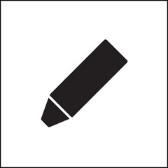 Chalk Silhouette Solid Black Flat Vector