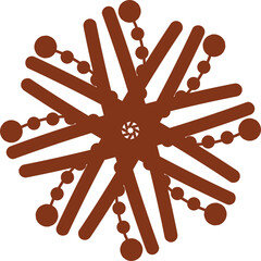 Detailed and symmetrical mandala artwork featuring intricate geometric patterns and ornamental elements. This decorative design is perfect for use in meditation visuals, coloring books, textile prints