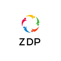 ZDP Letter logo white background