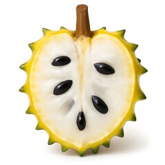 Rollinia fruit isolated on white background