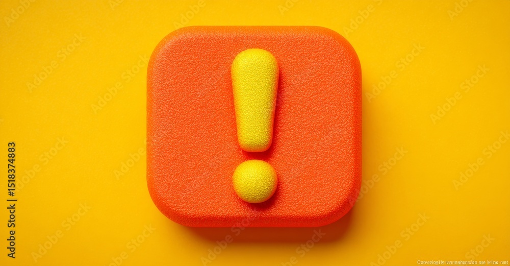 Poster the yellow exclamation mark symbol and attention or caution sign icon are depicted on an alert dange