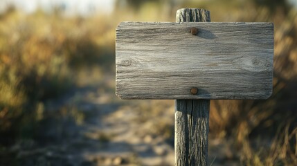 Rustic wooden sign mockup with blank surface, for promotional content or elements, background wallpaper AI generated image