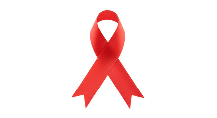 Isolated red ribbon