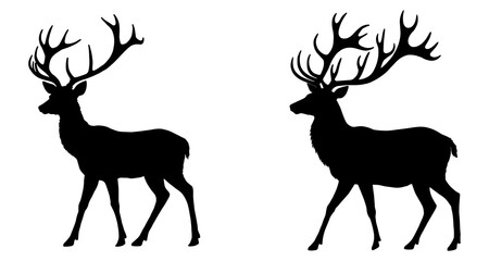 Obraz premium Majestic Stag Silhouettes