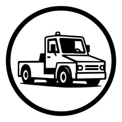 Fototapeta premium Airport pushback tug icon with transparent background aircraft ground support vehicle airport equipment symbol 