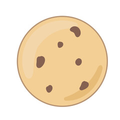 Swettt Cookie with Chocolate Dessert Icon. Pasty Product Icon. Small Bakery Business Symbol. Sweet Morning Breakfast Wheat Flour Food Icon. Hand Drawn Doodle Outline Element.